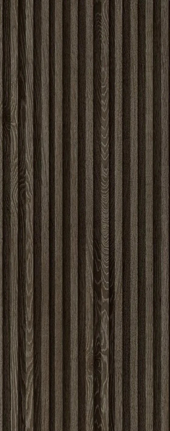 3D Fluted Panel 16041-8 Wood Dark Brown colour texture