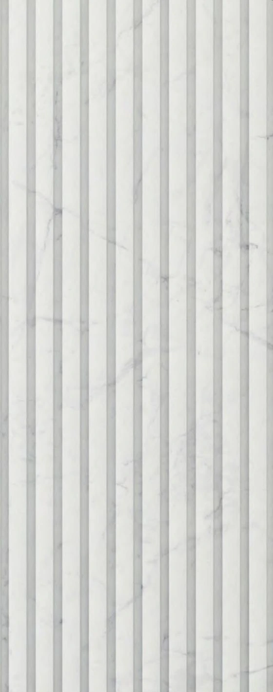 3D Fluted Panel 23140-1 Marble Bianco colour texture