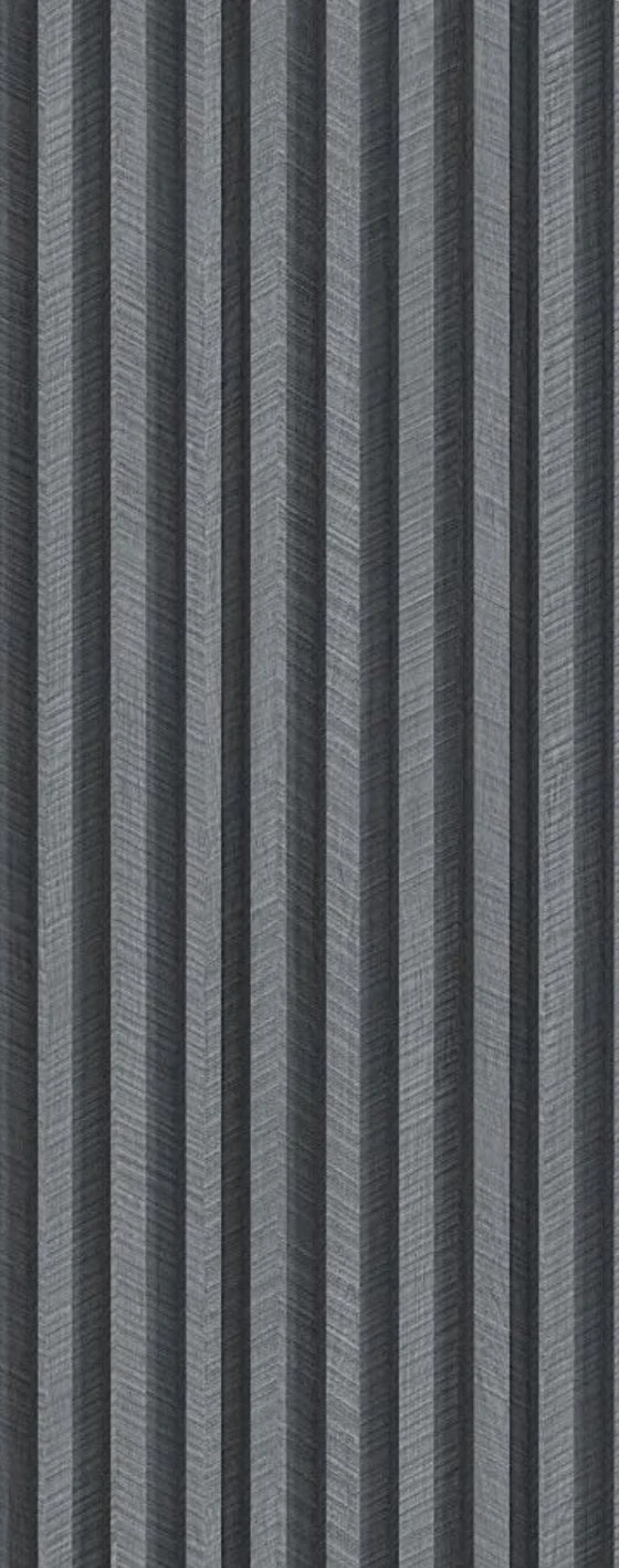 3D Fluted Panel 29192-4 Linen Dark Grey colour texture