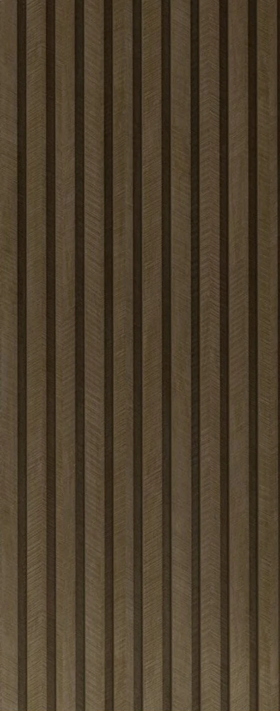 3D Fluted Panel 29192-6 Linen Dark Brown colour texture