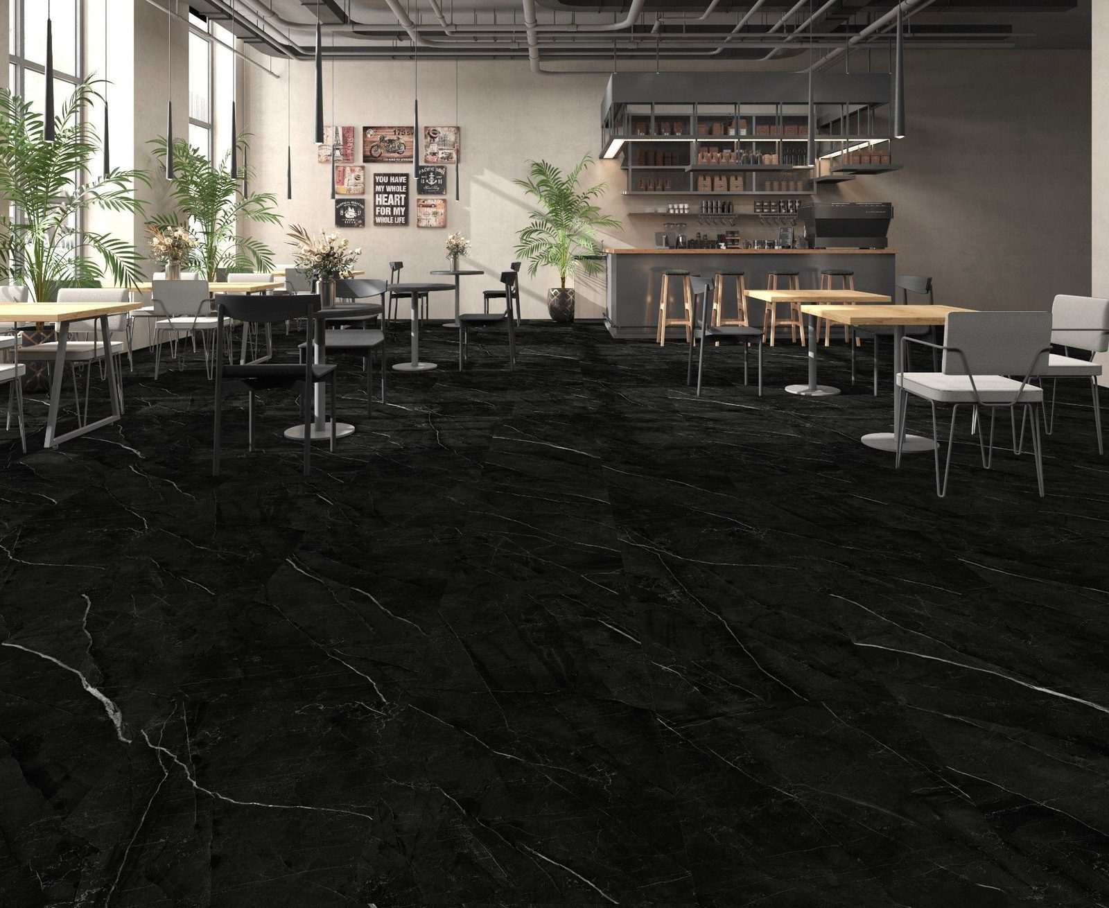 Stone Inspired SPC flooring application example