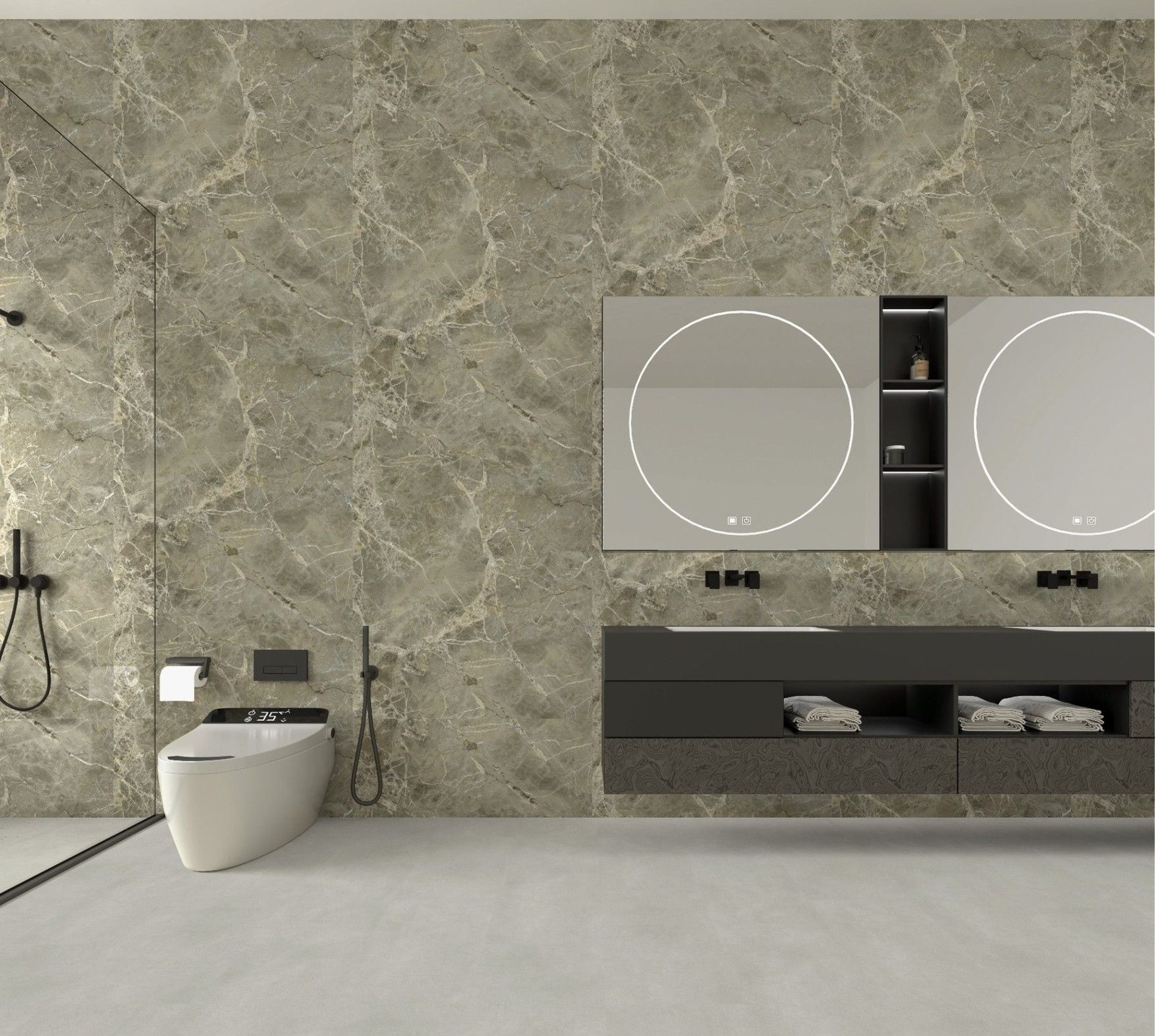 SPC wall panel application example